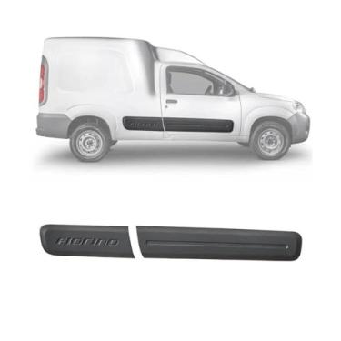 Imagem de Fiat Friso Moldura Lateral Direita Original para Uno Fiorino 2011-2021, Cinza, Kit Completo