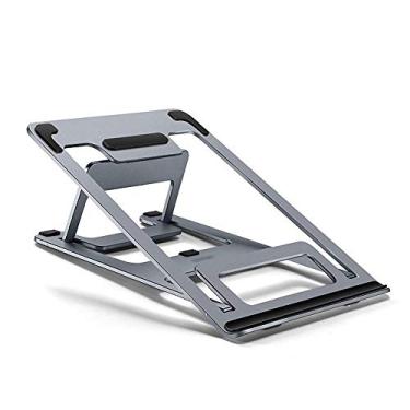 Imagem de Suporte ergonômico de alumínio portátil dobrável para laptops de 30 a 43 cm, notebook