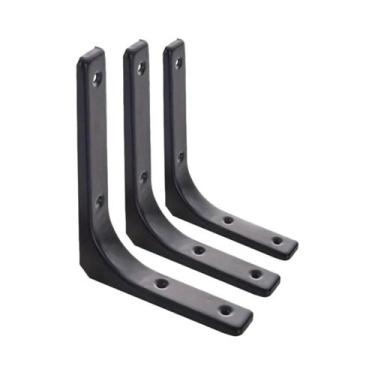 Imagem de Suportes De Prateleira Em Ferro Reforçado Em Forma De L 2PCS Montados 