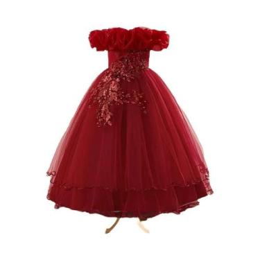 Imagem de Vestido Floral De Malha Branco Para Meninas, Vestido Formal Elegante P