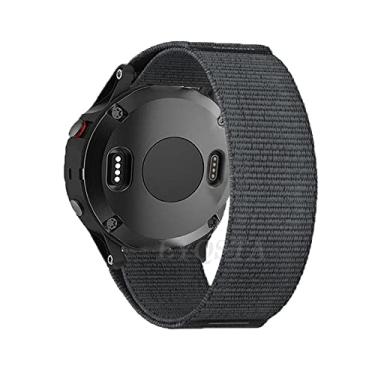 Imagem de EKSIL 22 26mm pulseira de relógio de nylon para Garmin Enduro Fenix 7 7X 6 6X Pro 5 5X Plus 3 HR D2 Descent Mk2 acessório de pulseira de relógio inteligente (Cor: Cinza, Tamanho: 26mm