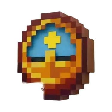 Imagem de Relógio De Mosaico Estilo Pixel 24/12 Horas Para Mesa E Parede, Jogo M