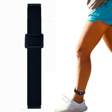 Imagem de Braçadeira elástica ajustável ou tornozeleira compatível com Fitbit Sense 2/Fitbit Sense/Fitbit Versa 4/Fitbit Versa 3 Smartwatch, pulseira elástica para homens e mulheres (preta, média)
