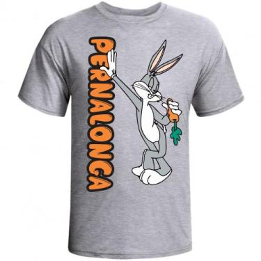 Imagem de Camiseta  Pernalonga fornecedor M&M Presentes Personalizados, Cinza, 1