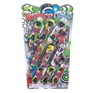 Imagem de Brinquedo Kit Com 9 Skates De Dedo Fingerboard Sk8 Toys - Fashion Toys
