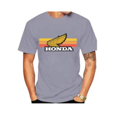 Imagem de Camiseta Retro Honda Sunset De Verão 100% Algodão Para Homens E Mulher