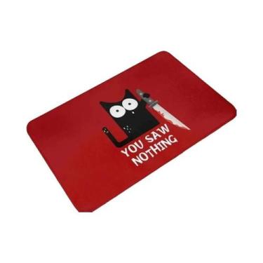 Imagem de Tapete De Entrada Para Gatos Com Frases Engraçadas E Designs Únicos, P