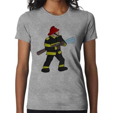 Imagem de Baby Look Bombeiro - Foca na Moda, Cinza, M