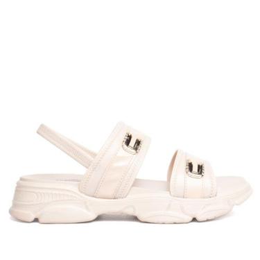 Imagem de Sandália Feminina Mississipi Flatform Bege/Dourado, Bege, 37