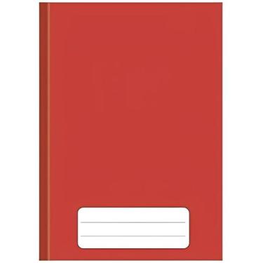 Imagem de Caderno Brochura Escolar Capa Dura Grande com 48 Folhas Cor:Vermelho -