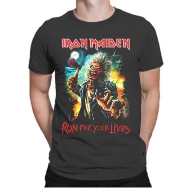 Imagem de Camiseta Unissex  Iron Maiden  Run For You Lives - Shimai, G