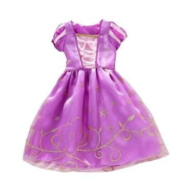 Imagem de Vestido De Fantasia De Princesa Para Meninas, Rapunzel, Bela, Natal, A
