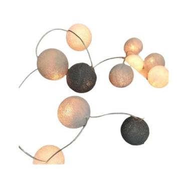 Imagem de Luzes De Fada Em Cordão De Algodão Com Lâmpadas LED Para Quarto, Natal