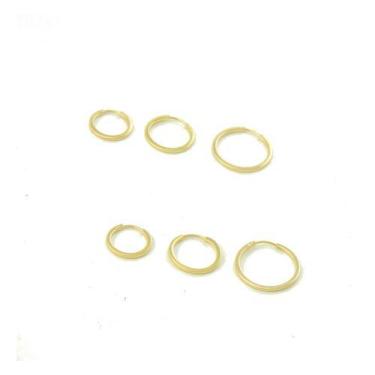 Imagem de Trio De Brincos Argola Redonda Ouro 18k 750. Garantia - JOIE JOIAS FIN