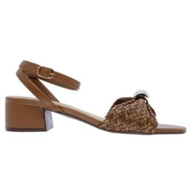 Imagem de Sandália Salto Baixo Feminino Anacapri C30489 Marrom-Feminino