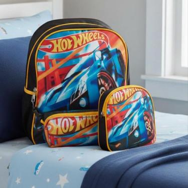 Imagem de Kit Mochila Escolar Infantil Costas Desenho Personagens - Plike