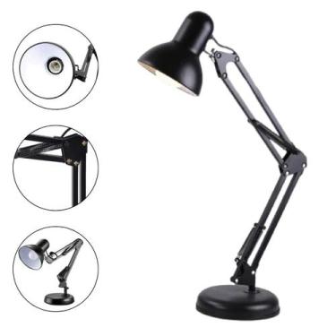 Imagem de Luminária Mesa Braço Articulado Base 110v/220v Abajur Escritório - Aur