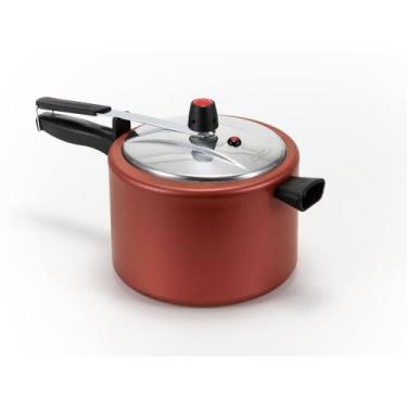 Imagem de Panela de Pressão 7 litros - Tamanho Grande - Antiaderente Cereja - To