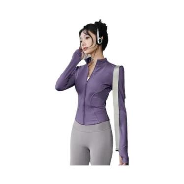 Imagem de Jaqueta Esportiva Feminina De Manga Longa Para Fitness E Yoga, Casaco 