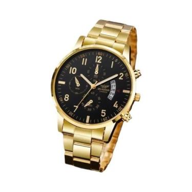 Imagem de Relógio De Negócios Masculino Com Pulseira De Aço E Calendário, Relógi