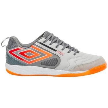 Imagem de Chuteira Futsal Umbro Pro 5 Bump Indoor Futebol De Salão, Prata, Grafi