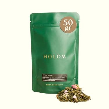 Imagem de Chá Verde Doce Amor Holom Sencha Com Rosas Morango Creme 50g