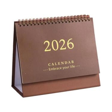 Imagem de Calendário De Mesa Portátil Dobrável 2026, Decoração Para Escritório E