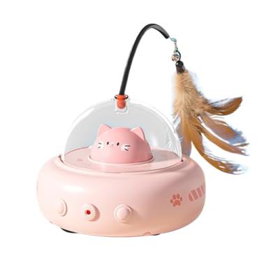 Imagem de Brinquedos interativos para gatos | Jogo inteligente com varinha provocadora, brinquedos estimulantes recarregáveis, para animais de estimação em ambientes internos, exercícios, atividades de