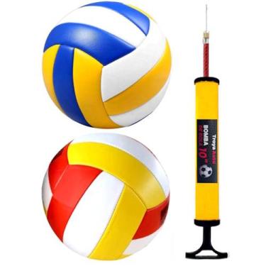 Imagem de Bolas de Vôlei Quadra Praia Tamanho Oficial 2un + Bomba - XH