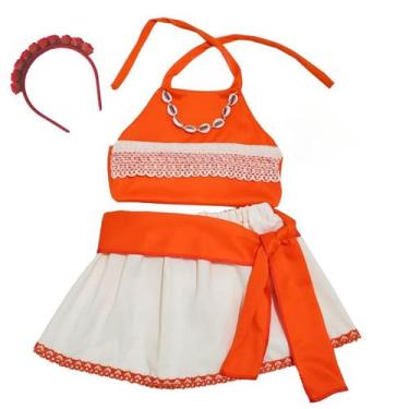 Imagem de Fantasia Moana Baby + Tiara Havaiana - - Mundo Encantado Fantasias, La