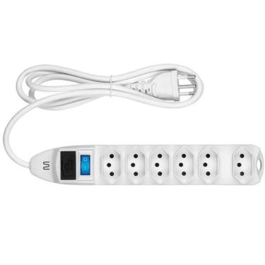 Imagem de Filtro de Linha 6 Tomadas Branco Multilaser WI222