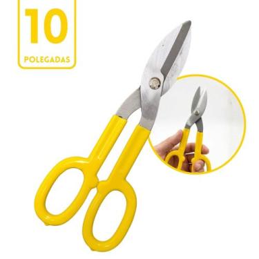 Imagem de Tesoura Funileiro Corta Chapa 10 Polegadas Aço Corte - Loja Stander