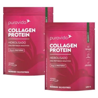 Imagem de Kit 2x Collagen Protein - Verisol - 450g cada -  Pura Vida, Berries
