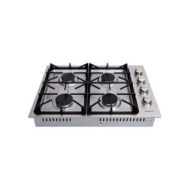 Imagem de Cooktop a Gás Benmax Semi-Profissional 4 queimadores 77cm Inox 127V - CTOP04B77S
