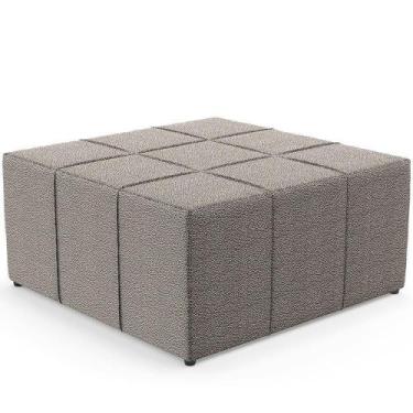 Imagem de Puff Decorativo Para Sala De Estar Quadrado Milano 90x90cm W01 Bouclê 