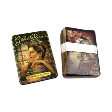 Imagem de Baralho De Tarot Lenormand Reverie Com Borda Dourada 11x8cm Em Caixa D
