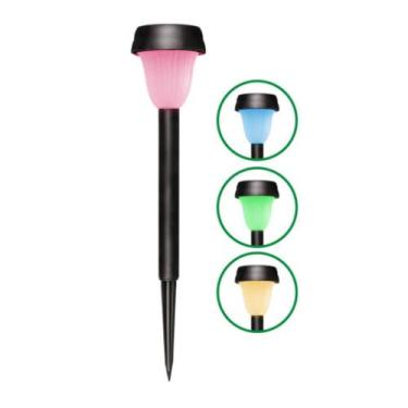 Imagem de Luminária Solar Espeto Para Jardim Multicores 18592 Ecoforce