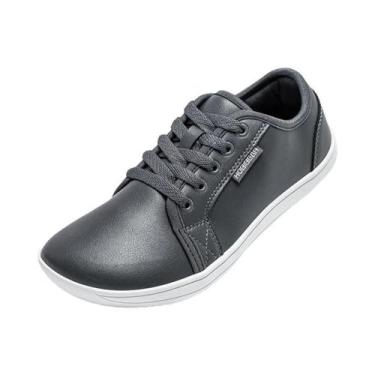 Imagem de Tênis Minimalistas Unissex Para Caminhada, Leves, De Couro, Com Bico L