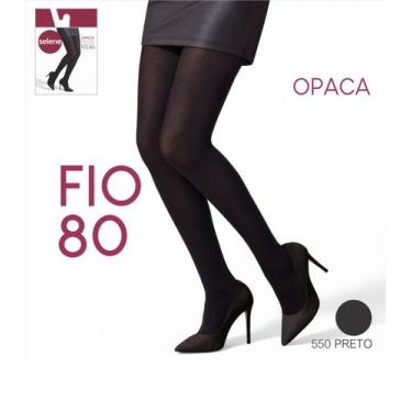 Imagem de Meia Calça Opaca Fio 80 Selene Preto, G, Preto