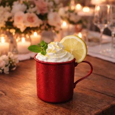 Imagem de Caneca Copo Moscow Mule Alumínio Vermelha 250ml - Casa Palace