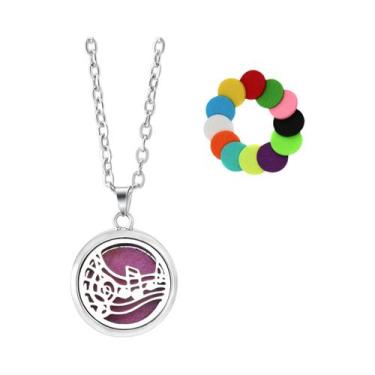 Imagem de Colar Difusor De Óleo Essencial Em Aço Inoxidável Para Mulheres, Pinge