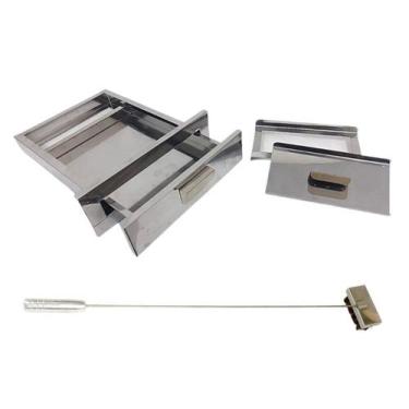 Imagem de Kit Gaveta 304 C/ Vassoura Piaçava, Churrasqueira - INOX LAURINDOS