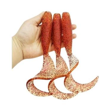 Imagem de 3 unidades iscas de pesca isca artificial macia 17,5 cm / 6,89 pol./52