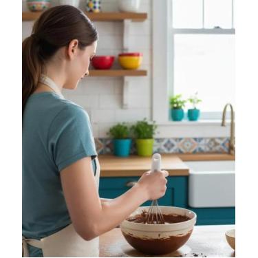 Imagem de Batedor Clara Fouet Aço Inox Batedor Manual Misturar Ovos Creme Chanti