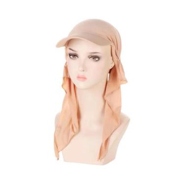 Imagem de Boné Hijab Interno de Modal Macio - Turbante para Mulheres, Caqui escu