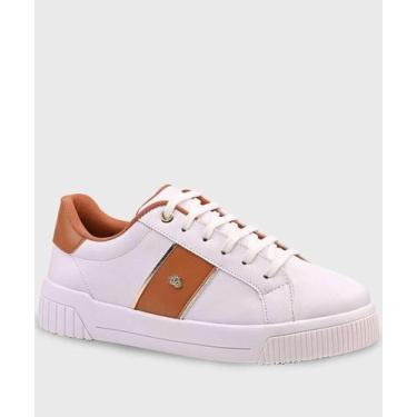 Imagem de Tênis Feminino Casual Recortes Marisa Branco-98102, Branco, 37