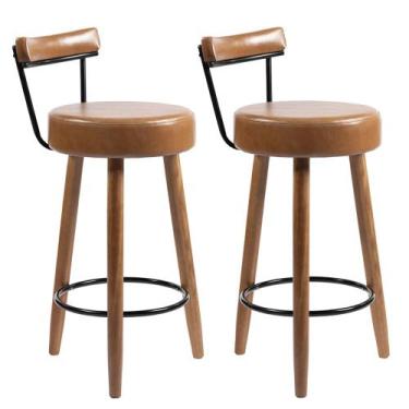 Imagem de Kit 02 Banquetas Alta Para Cozinha Área Gourmet Nápoles material sinté