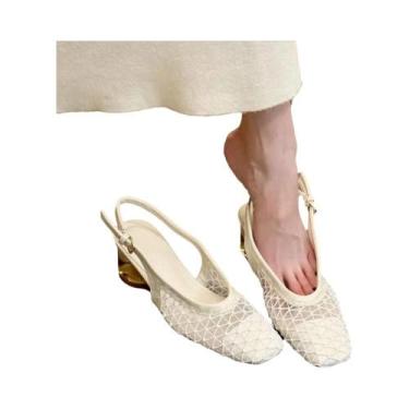 Imagem de Sandálias Trançadas Marrom Escuro Femininas Moda Primavera Verão Com C