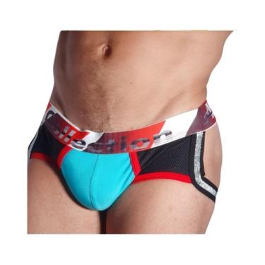 Imagem de Cueca jockstraps  novo Modelo - AA COLLECTION, Preto, Azul agua, 42/GG