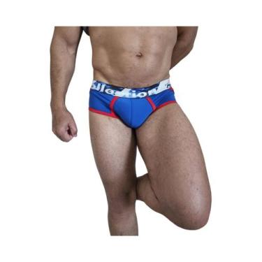 Imagem de Cueca  slip azul com vermelho - AA COLLECTION CUTITIBA, Azul, Vermelho